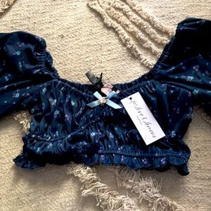 For Love and Lemons Pointelle Crop Top ⚜️